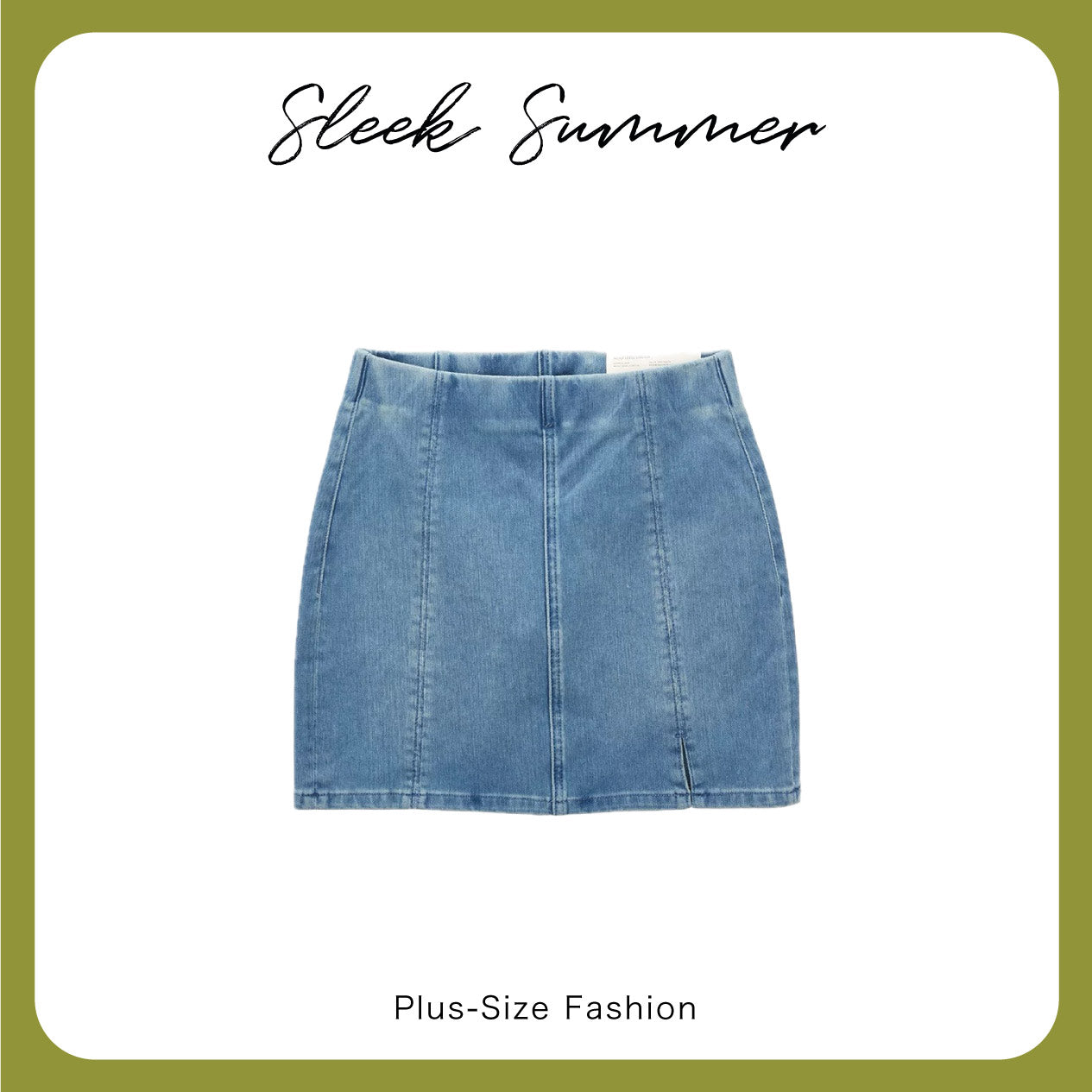 Plus Size High Waist A-Line Skirt