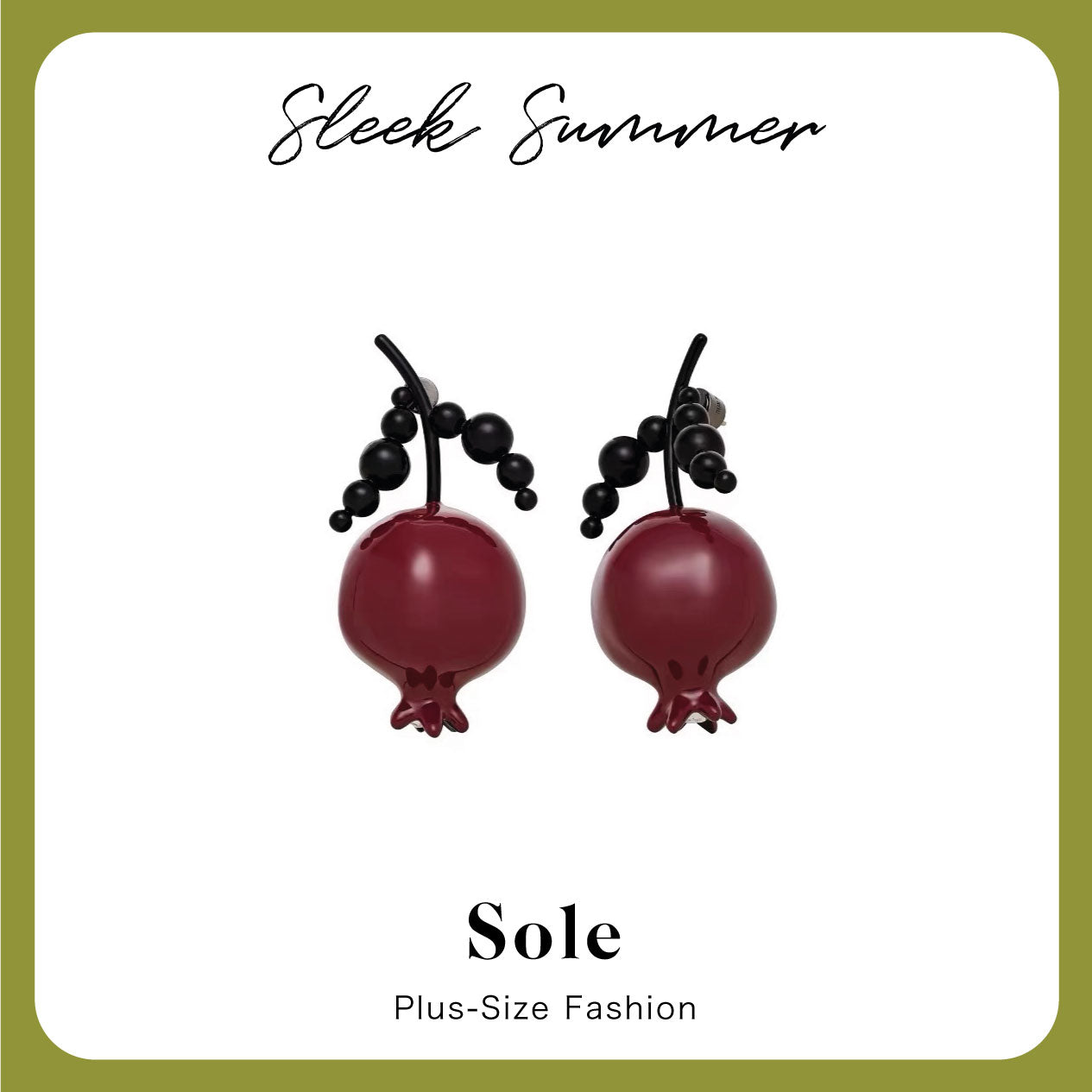 Pomegranate-Shaped Design Earrings